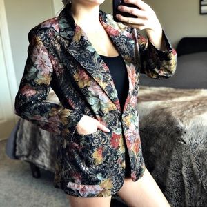 Vintage Joanna Tapestry Blazer Size Medium